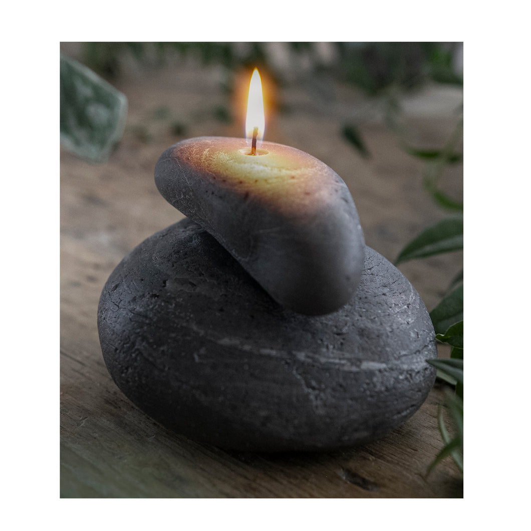Cairn Candle #1 - All Natural Beeswax - Rock Stack - Decorative -
